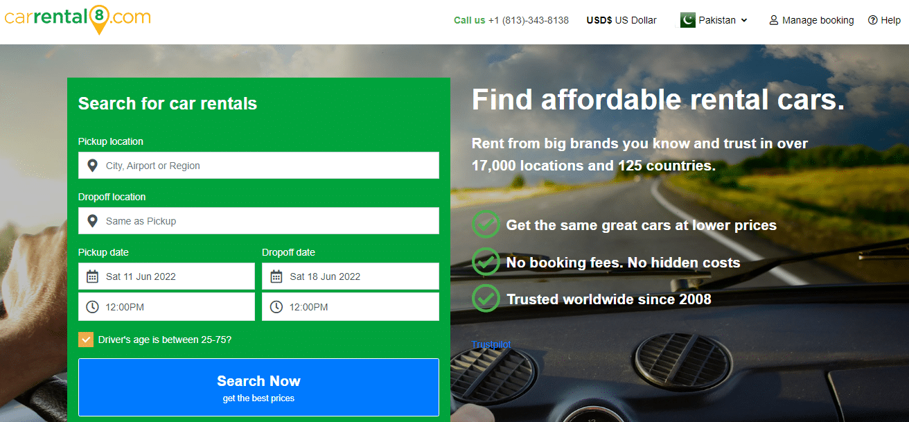 Revisión del Programa de Afiliados de Alquiler de Coches 8 + Comisiones