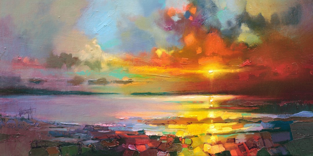 Legato Shore skyscape painting Scottish landscape painting Scott