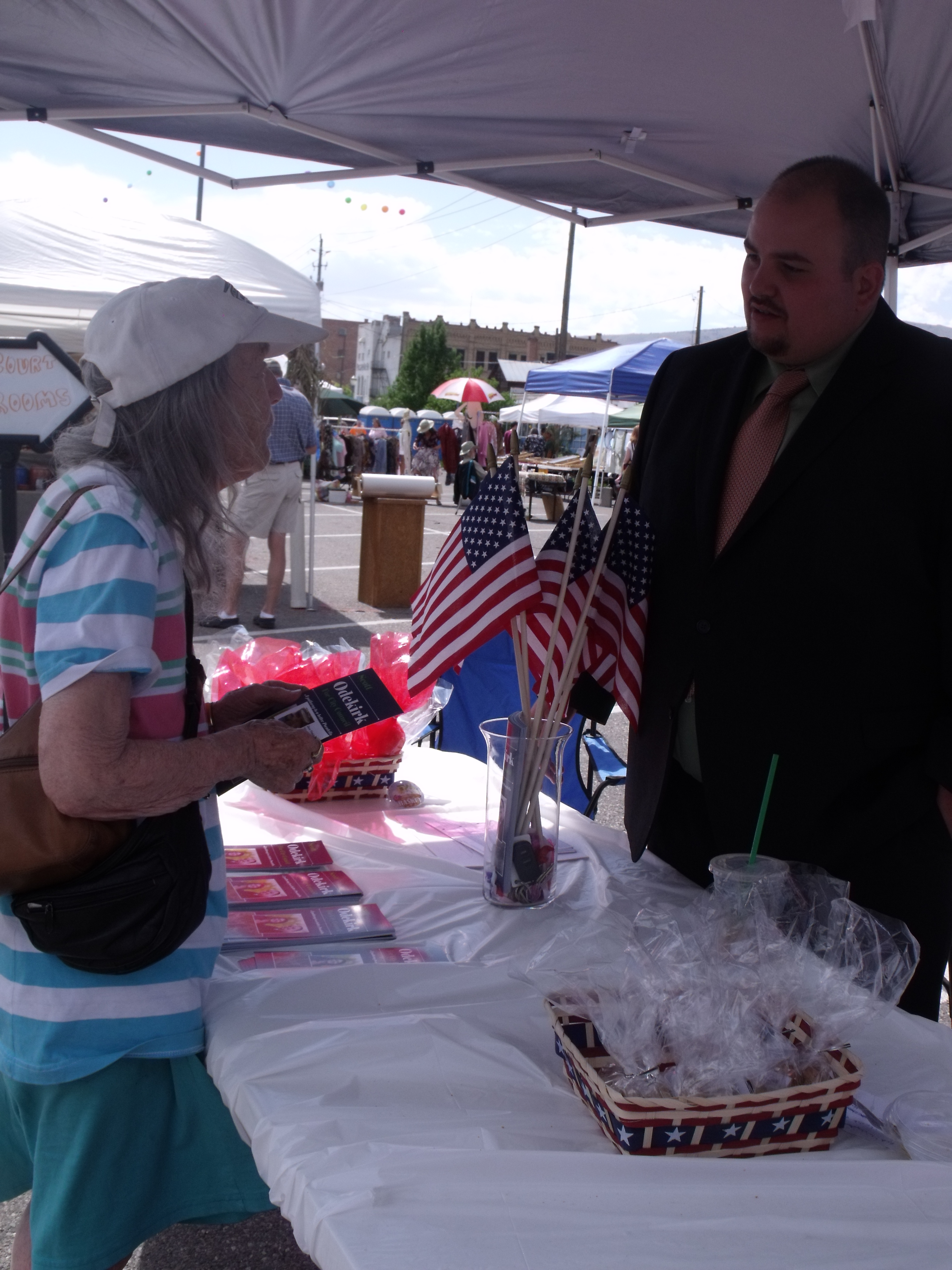 Scott Odekirk For City Council Appears at the Portneuf Valley Farmers