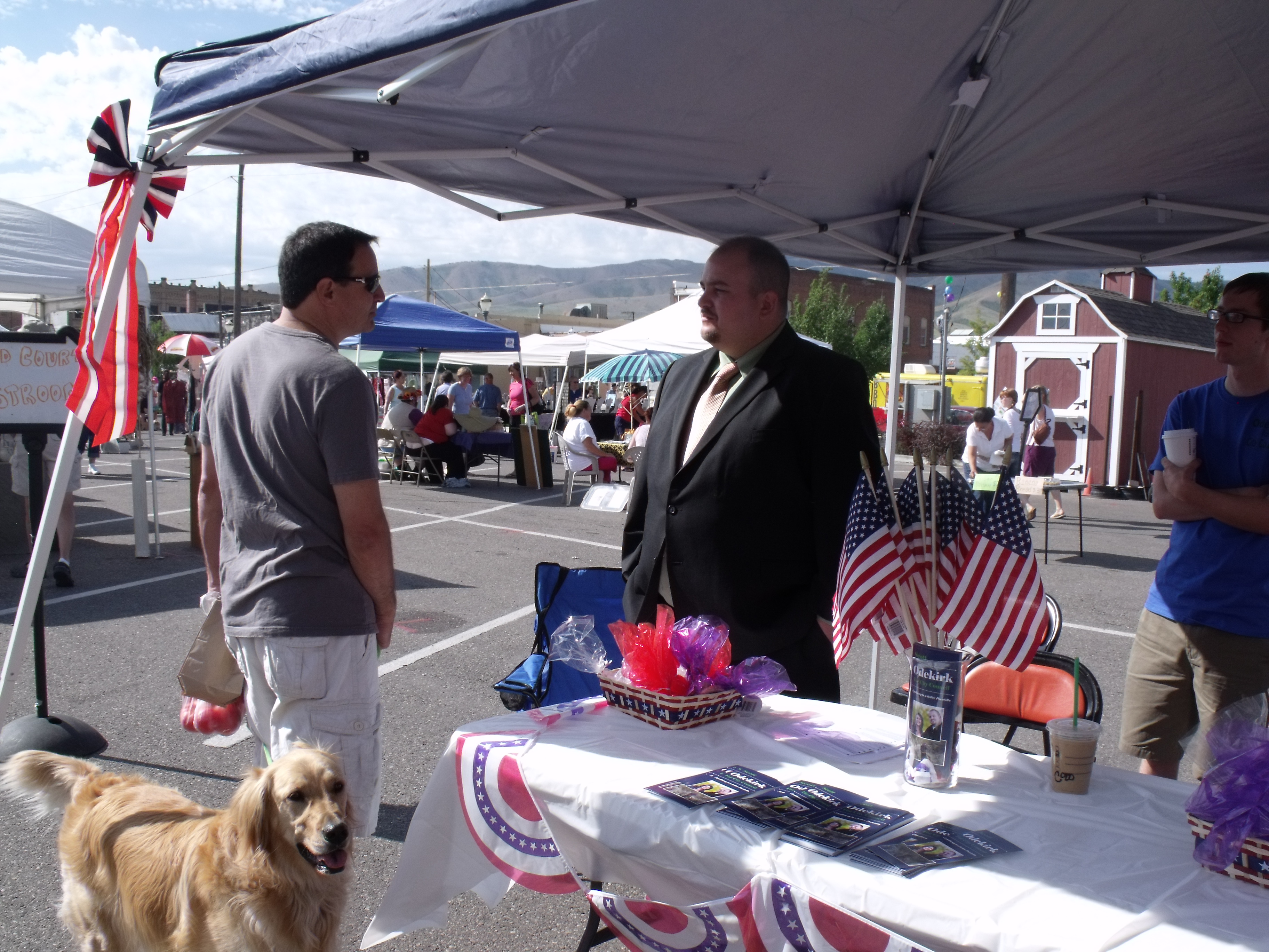 Scott Odekirk For City Council Appears at the Portneuf Valley Farmers