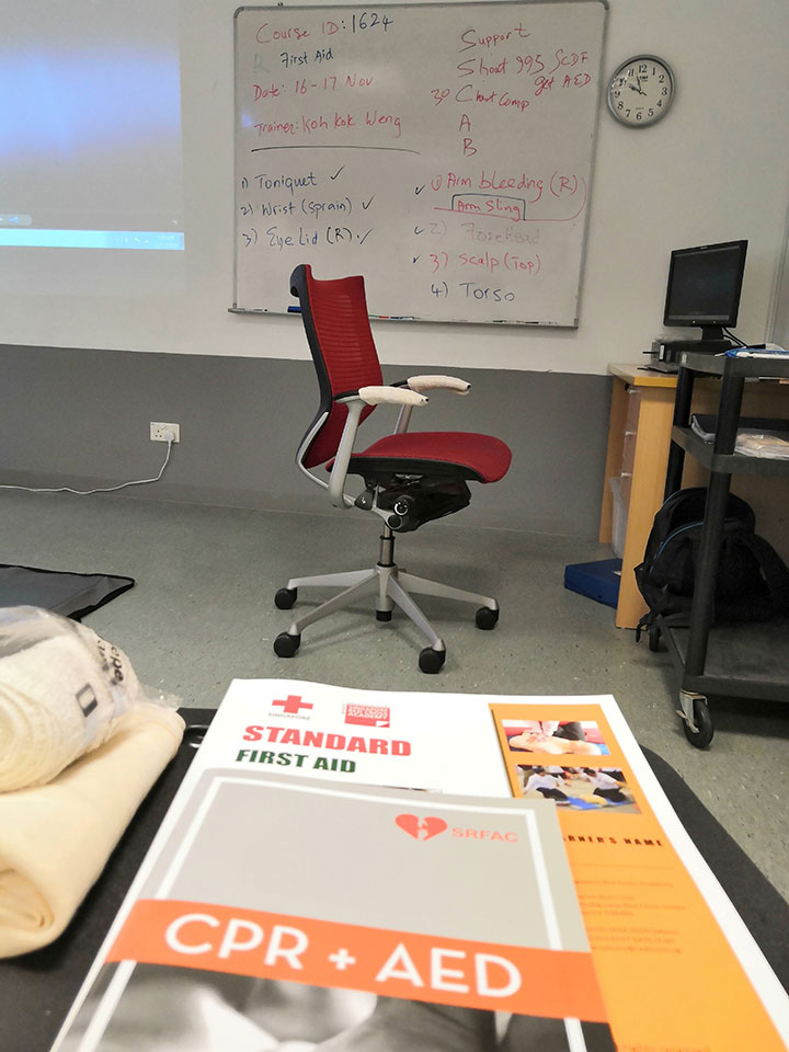 Attending the Standard First Aid + CPR/AED Refresher Course 2019 The
