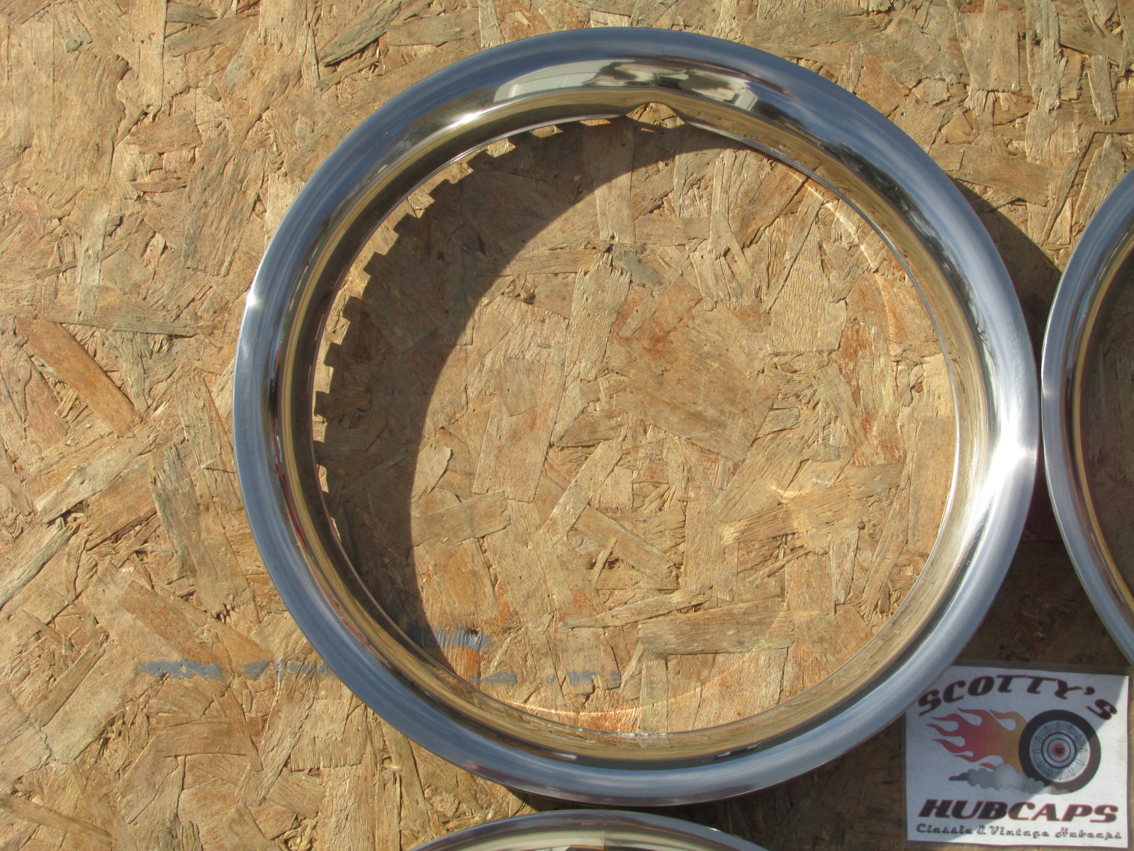 16″ Stainless Beauty Rings, Trim Rings Set of 4 A6139 Scotty's Hub Caps