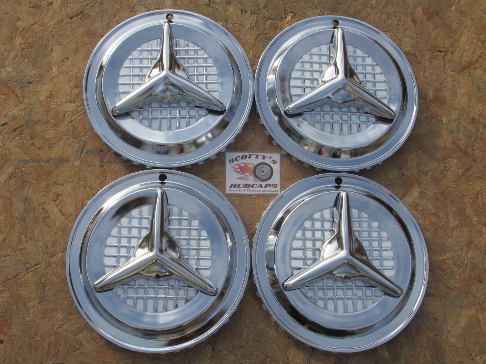 15″ Chrome Fiesta Hub Caps Set of 4 SHC0115 Scotty's Hub Caps