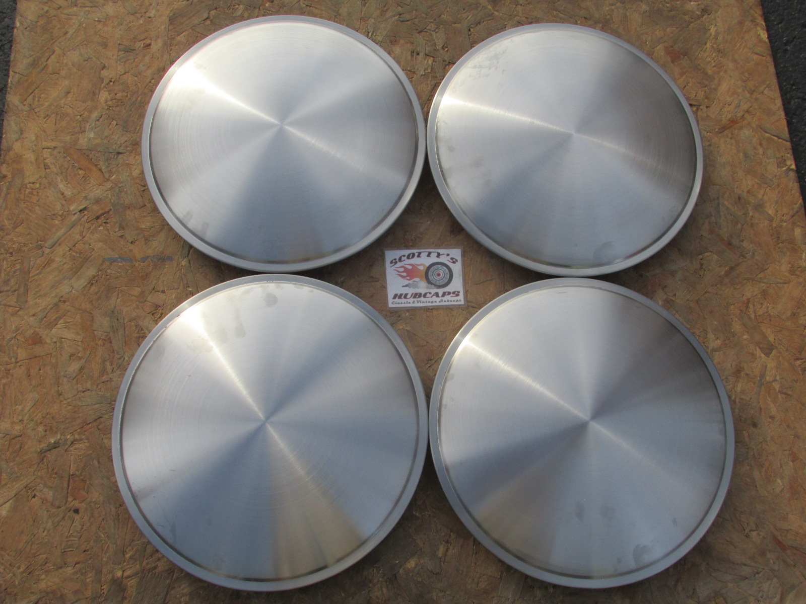 13″ Brushed Stainless Racing Disc Wheel Covers, set of 4 Scotty's Hub