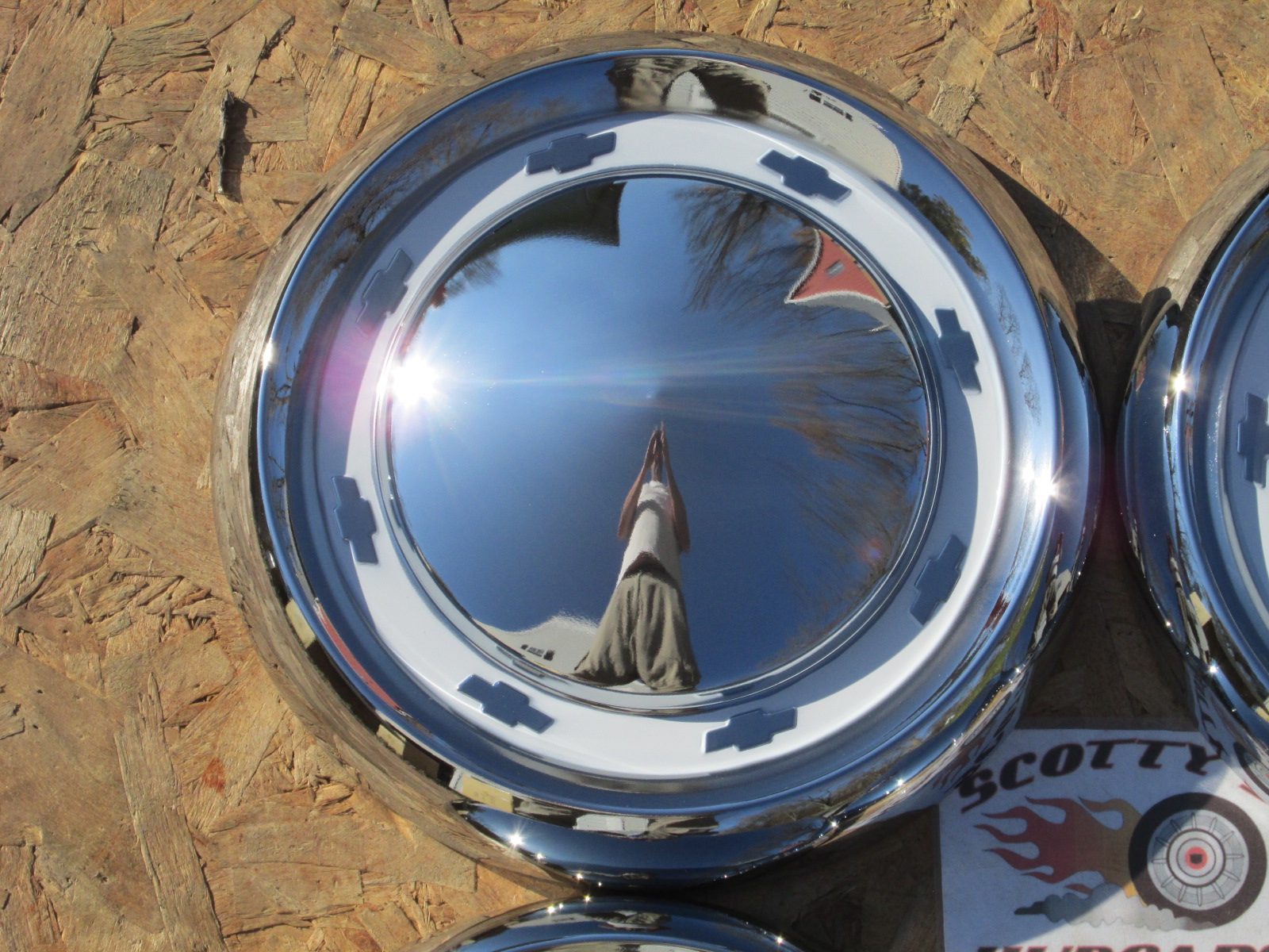 1955 Chevy Hubcaps 150 & 210 Series, Set of 4, 55C1130 Scotty's Hub Caps