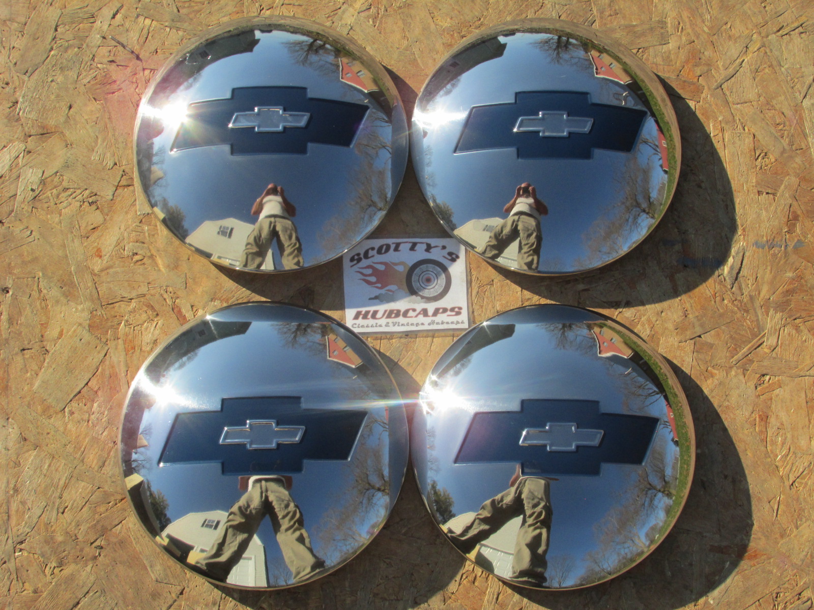 19541955 Chevy Pickup Truck Hub Caps, Set of 4 Polished Stainless