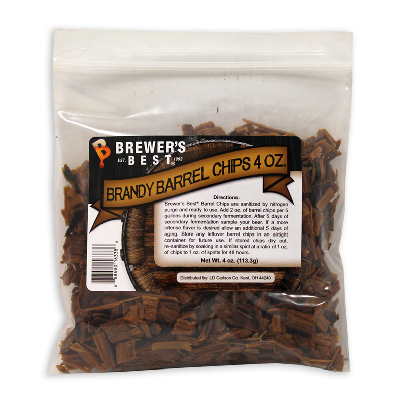 BREWER'S BEST® BRANDY BARREL CHIPS 4 OZ (4 oz) Scotzin Brothers