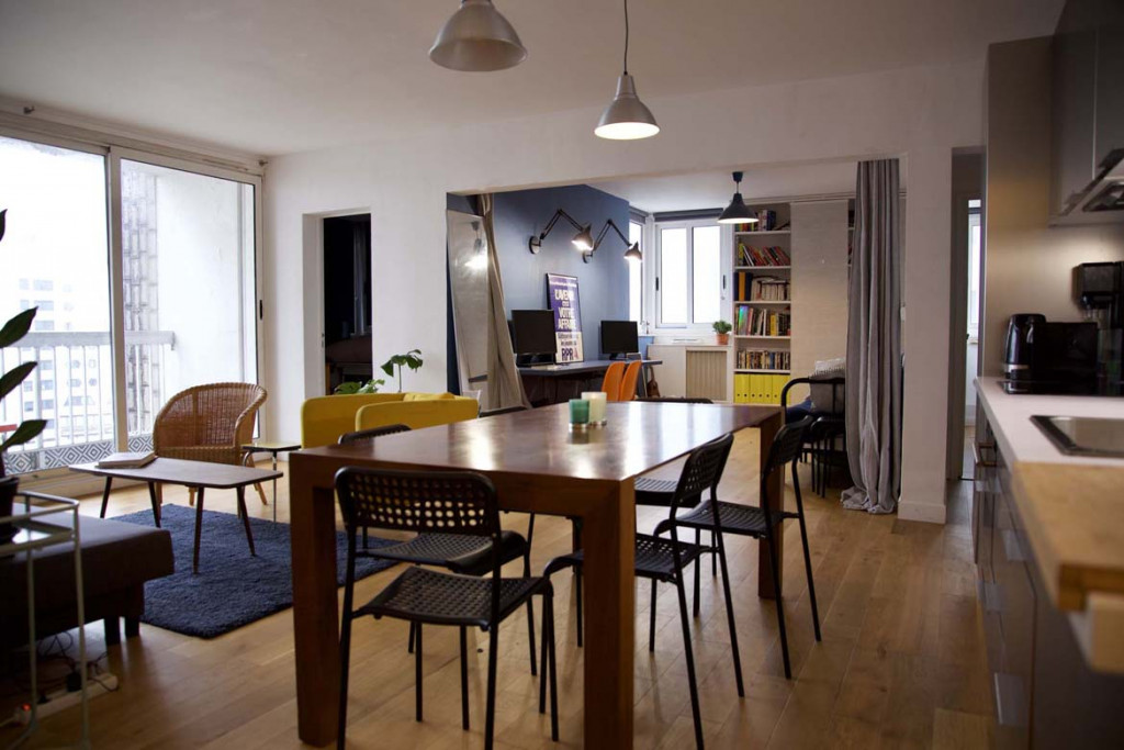 Appartement jeune couple à Paris , lieu de tournage