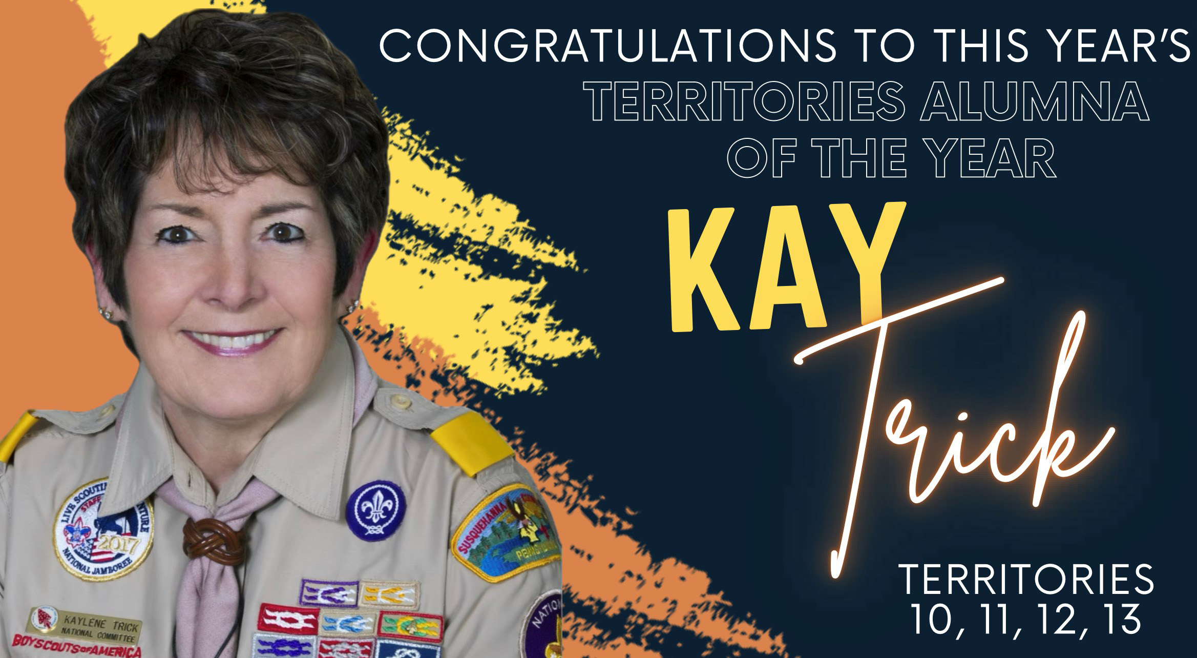 2024 Territories (10, 11, 12, 13) Alumna of the Year Kay Trick BSA