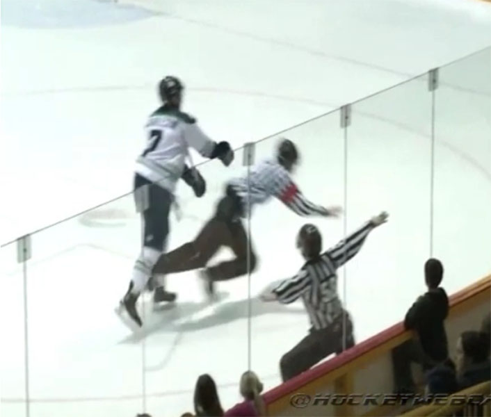 BCHL Player Hits Referee from Behind Scouting The Refs