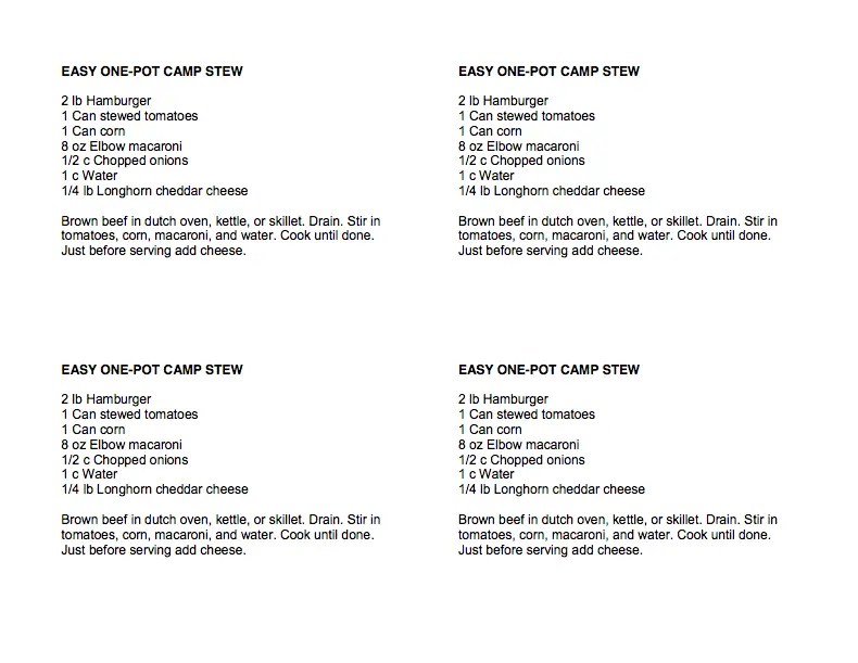 🍳 Outdoor Cooking Recipes (FREE PRINTABLE ACTIVITY)