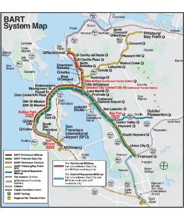 🗺 Bart System Map PDF Free Download (PRINTABLE)