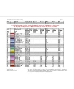 Embroidery Thread Conversion Chart PDF - Free Download (PRINTABLE)