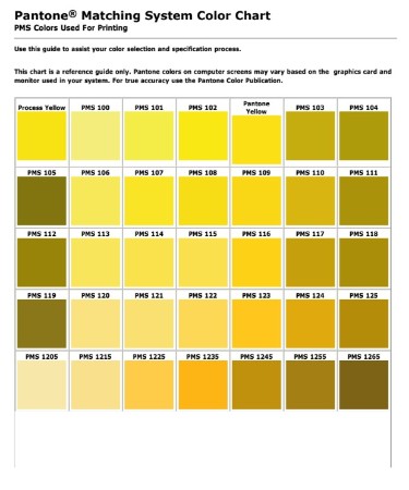 Pantone Chart PDF - Free Download (PRINTABLE)
