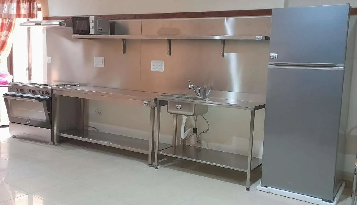 New stainlesssteel kitchen and appliances