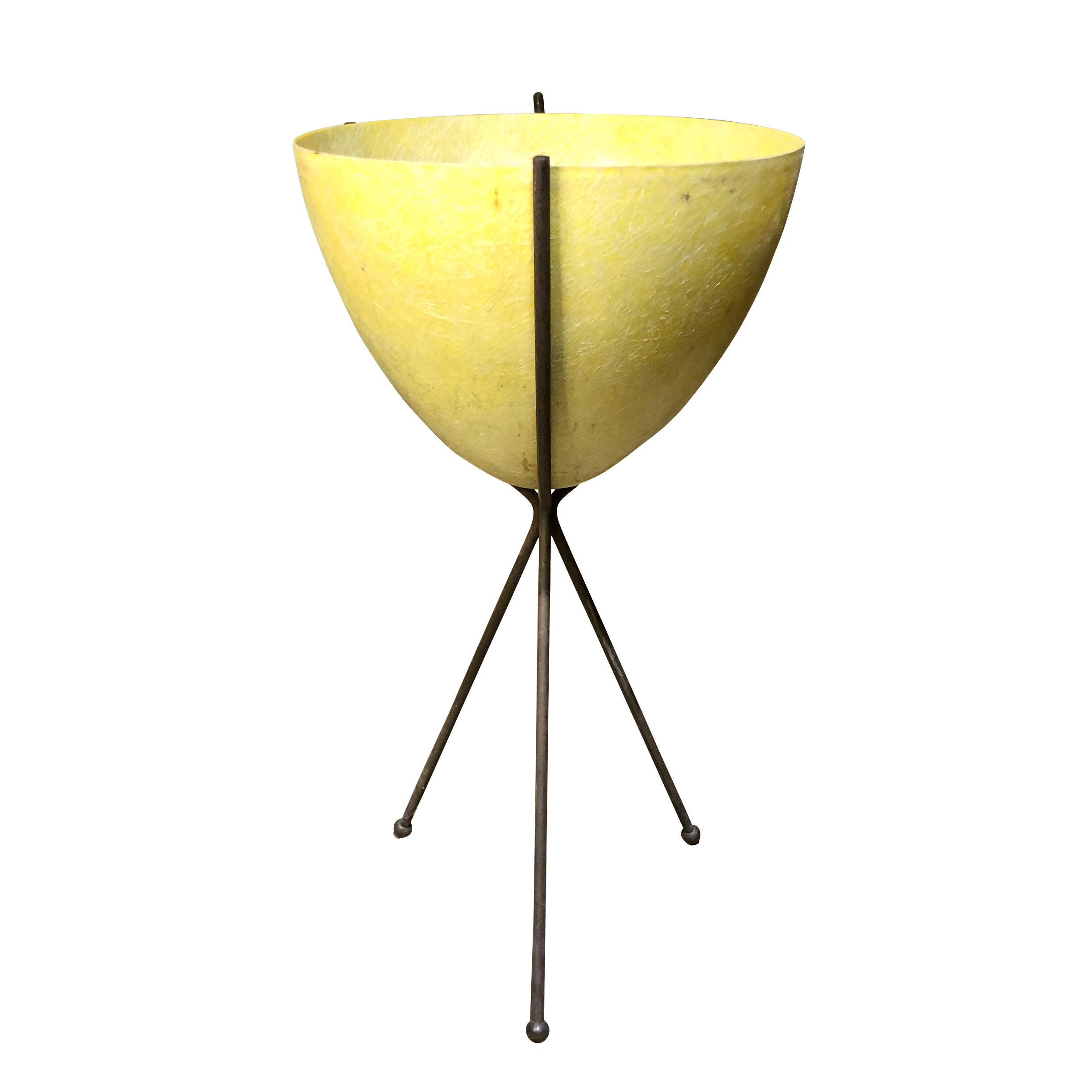 Mid Century Modern Fiberglass Floor Bullet Planter Stand by Kimball