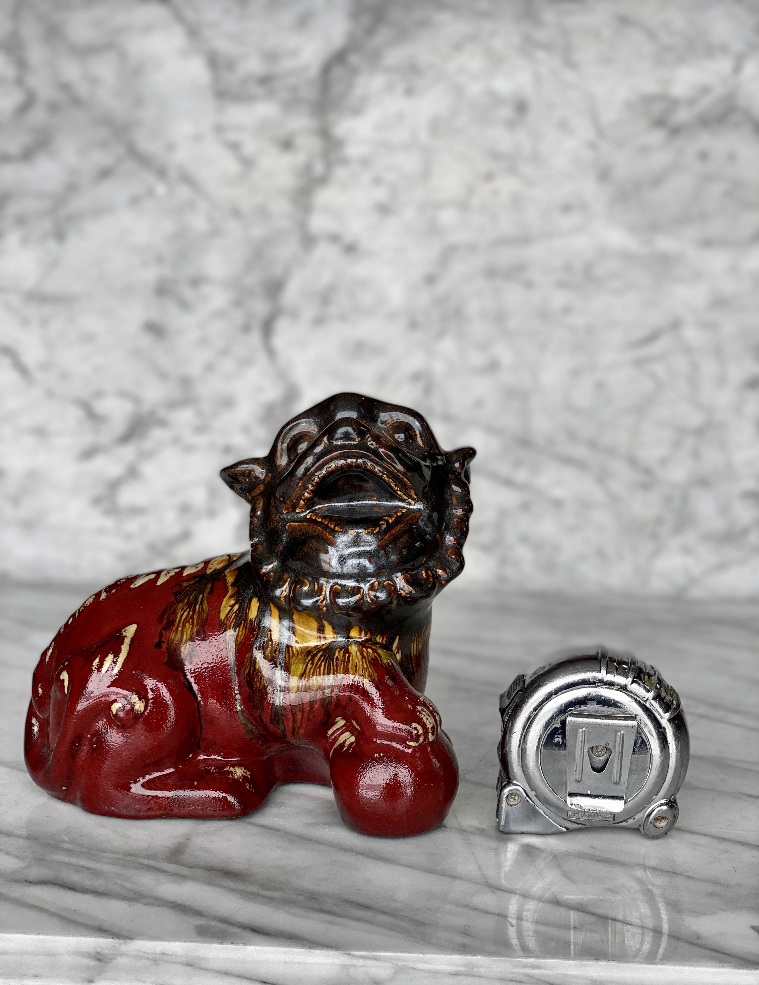 Vintage Porcelain Chinese Foo Dog Statue Figures a Pair Scranton