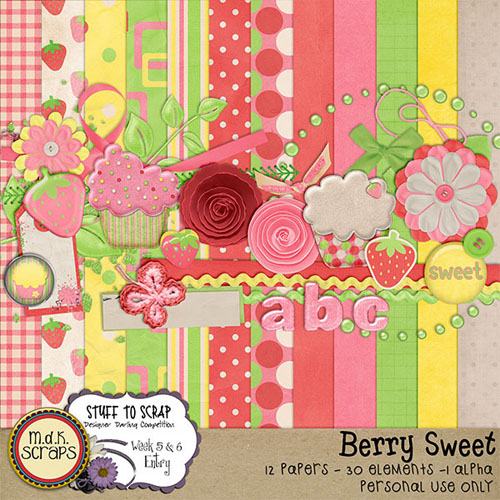 Free Scrapset Berry Sweet from Spring & Summer Scrap Kits