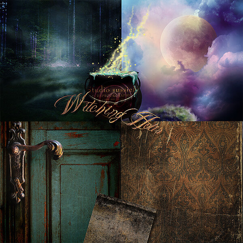 Free Scrap kit Witching Hour from Magic & Halloween Scrap Kits