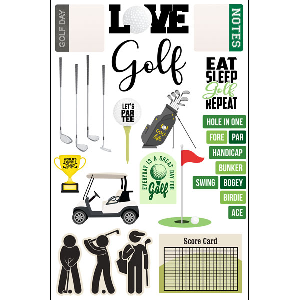 Scrapbook Customs Golf Embellishments