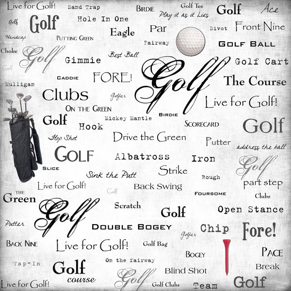 Scrapbook Customs Golf Live For Paper