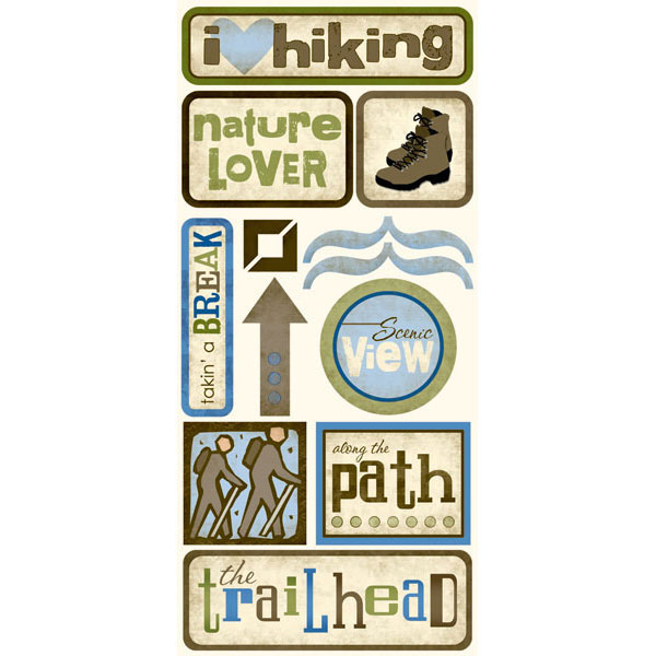 Scrapbook Customs Hiking Sticker
