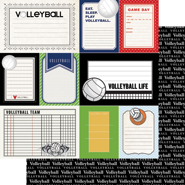 Scrapbook Customs Volleyball Ds Sports Journal Paper