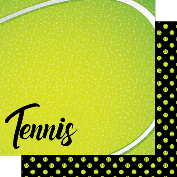 Scrapbook Customs Tennis Neon 1 Paper