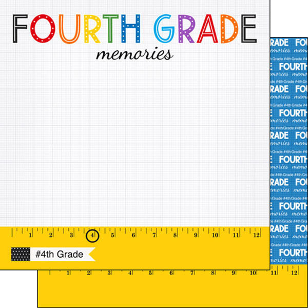 Scrapbook Customs 4th Grade Ruler Paper