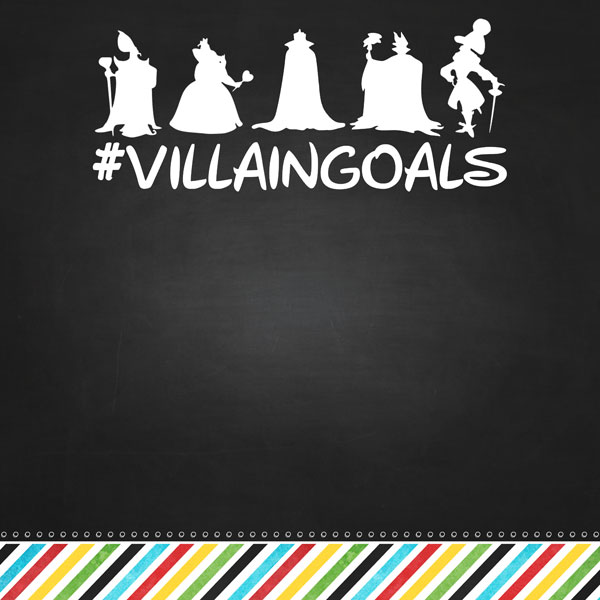 Scrapbook Customs Magical Villain Goals Paper