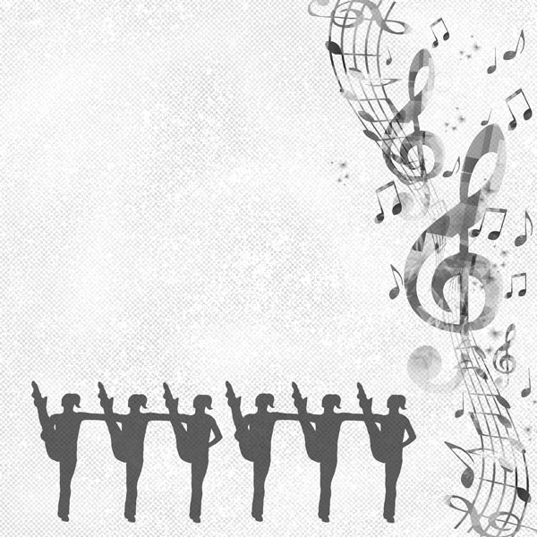 Scrapbook Customs Drill Team Addict 1 Paper