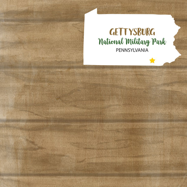 Scrapbook Customs Pennsylvania Gettysburg National Military Park Paper