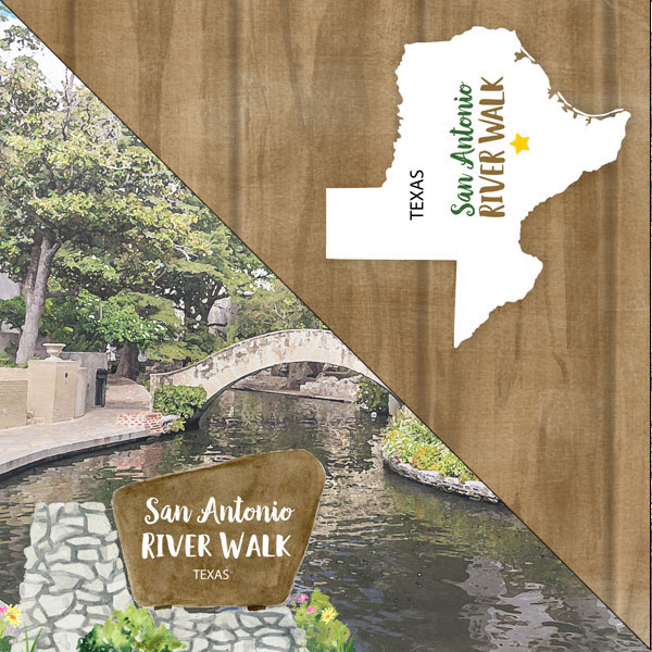 Scrapbook Customs Texas River Walk San Antonio Paper