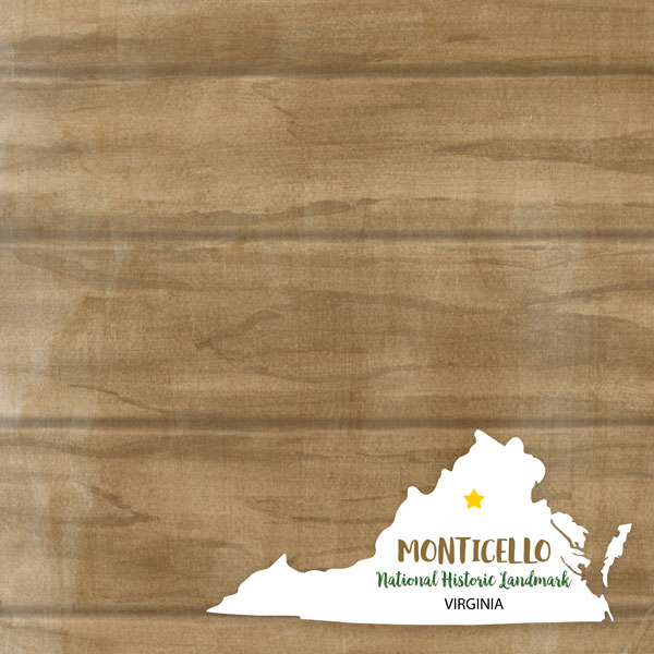 Scrapbook Customs Virginia Monticello National Historic Site Paper