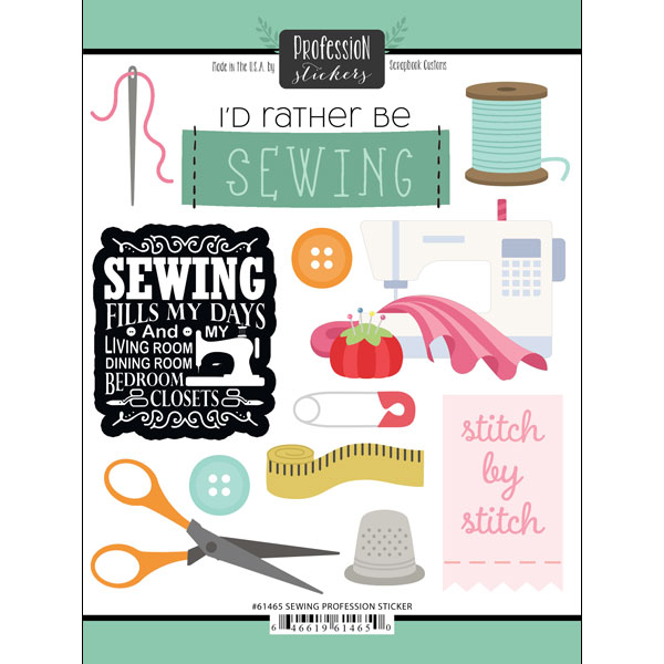 Scrapbook Customs Sewing Sticker