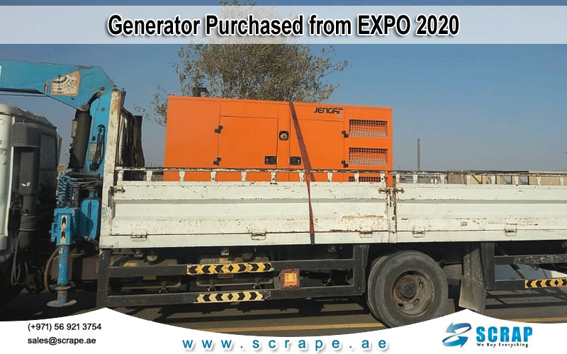 Generator purchased from Expo2020 HPS Scrap Metals & Equipment Trading