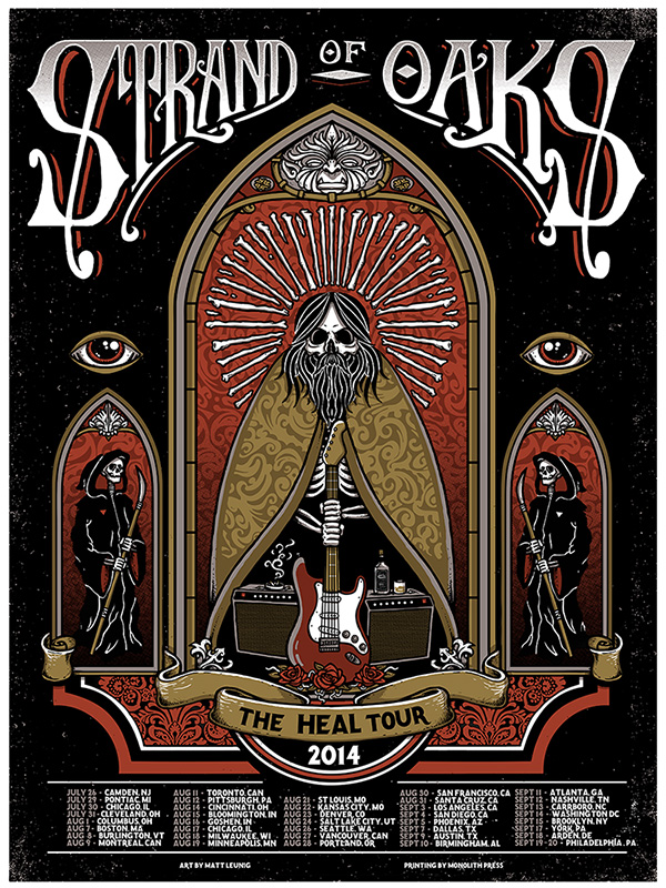 Strand of Oaks Tour print… Scraped Knee