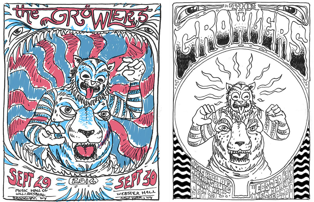 The Growlers Texas Tour poster… 2017 Scraped Knee