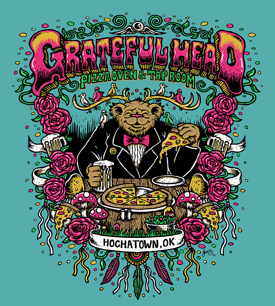 Grateful Head Merch & Staff Tshirts 2017 Scraped Knee