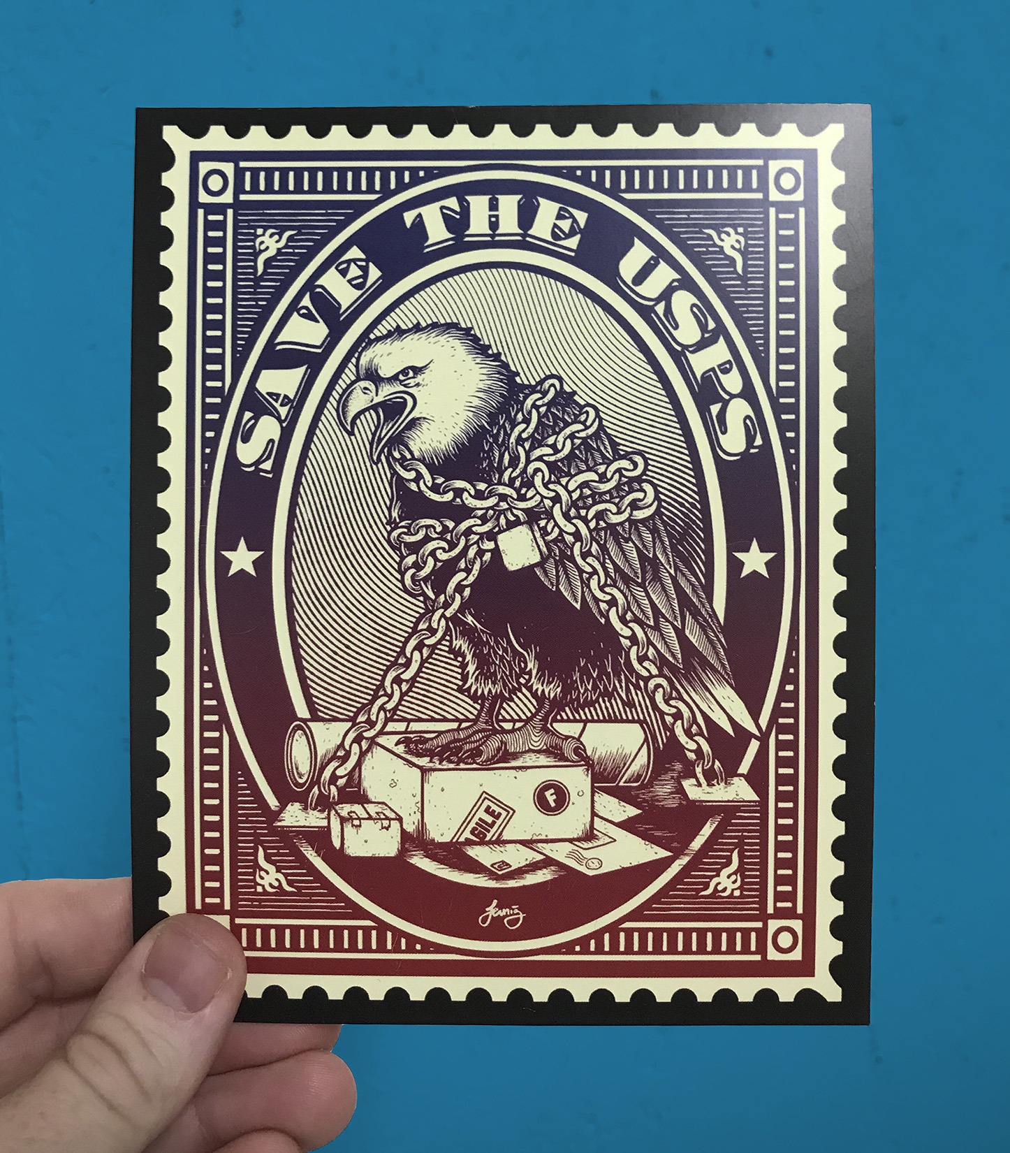 Save the USPS. Posters & Downloads Scraped Knee