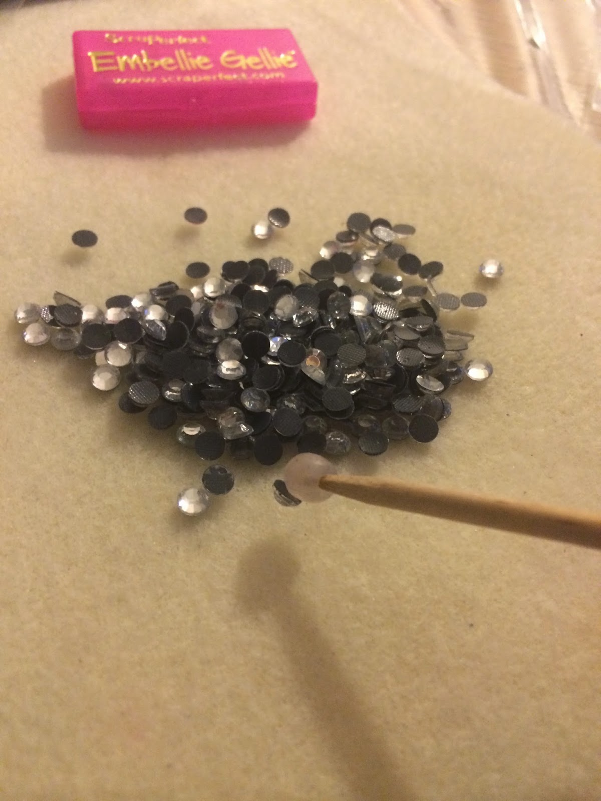 Rhinestone Covered Beads with Best Glue Ever! ScraPerfect
