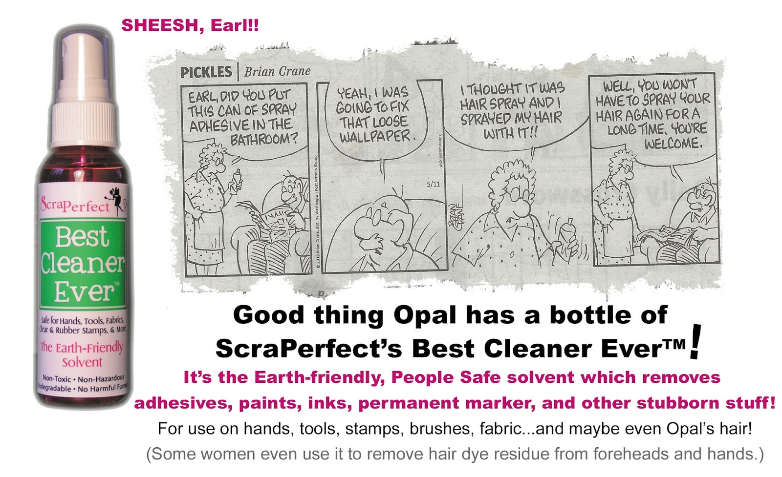 How to Remove Spray Adhesive from Hair??? ScraPerfect