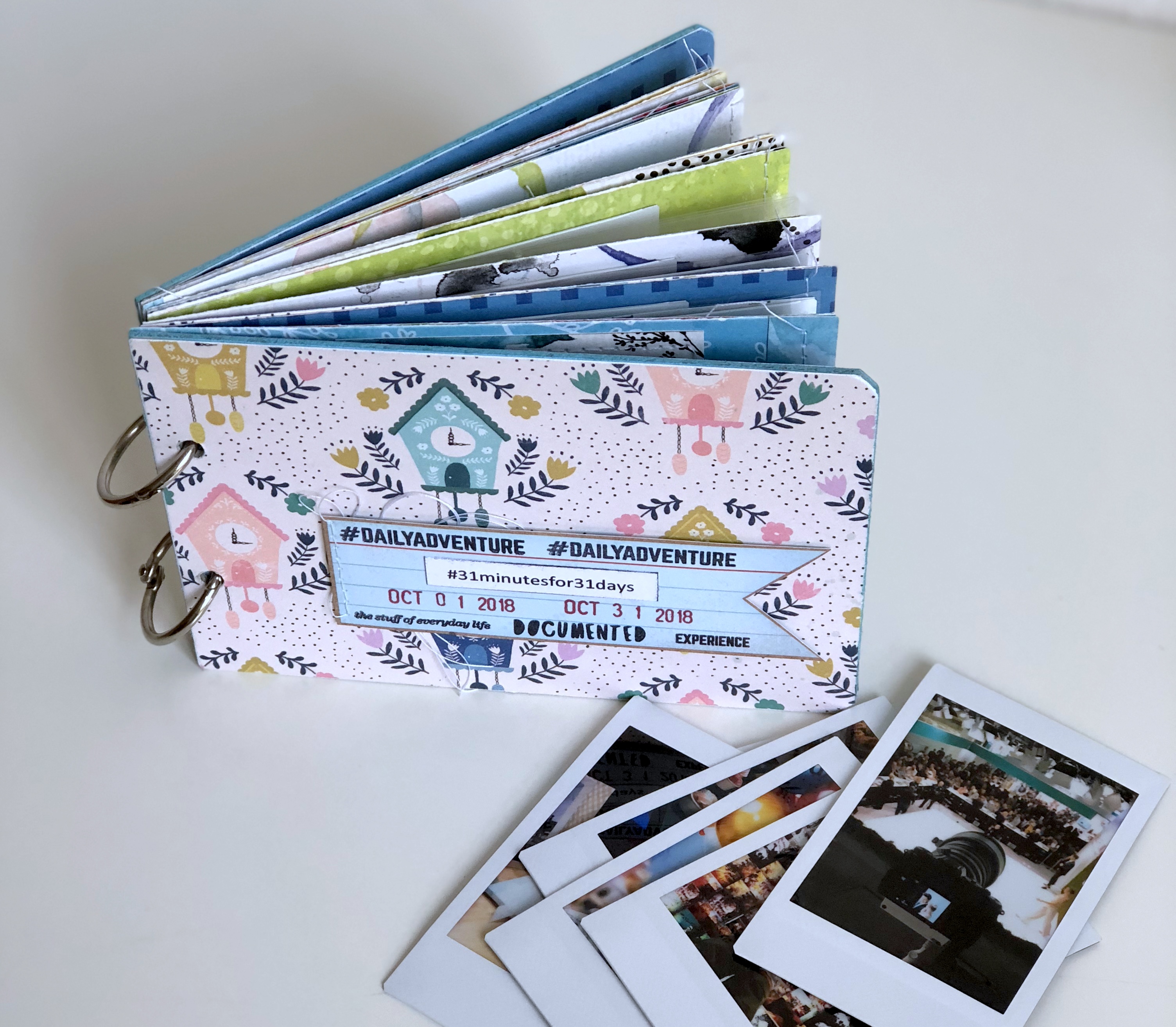 Scrapbooking Mini Album im InstaxFormat und ein Mixed Media Layout