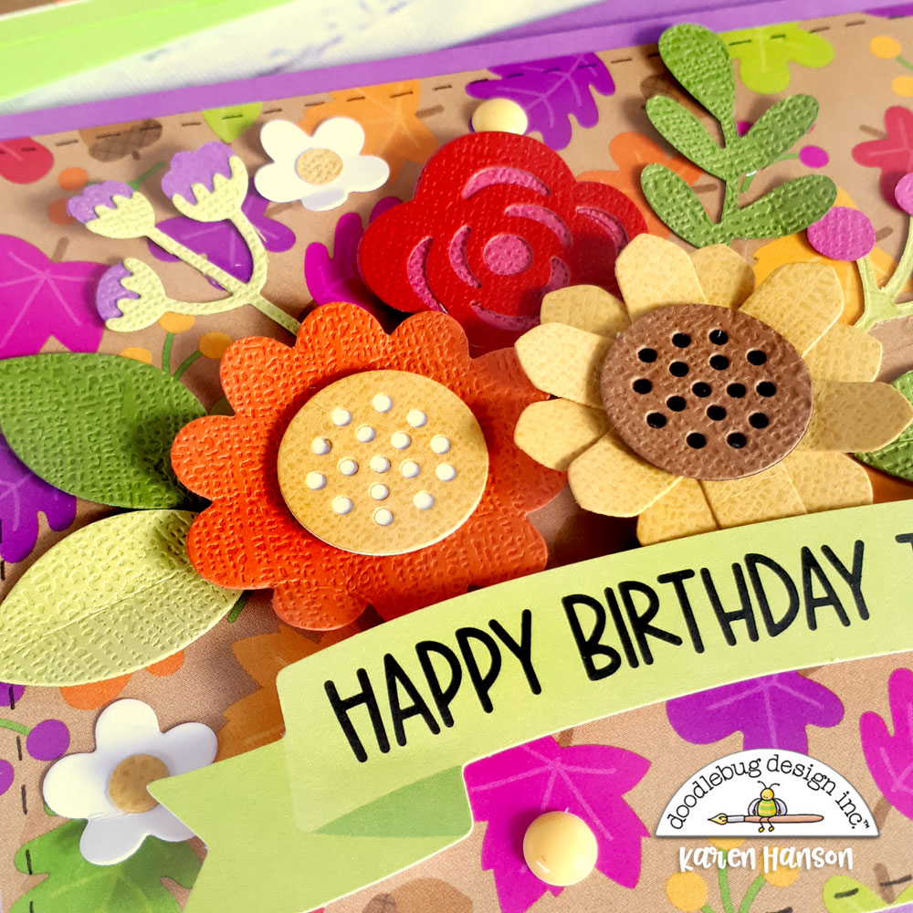 Doodlebug Design Inc Blog FARMERS MARKET LAYERED FLOWER CARDS with Karen