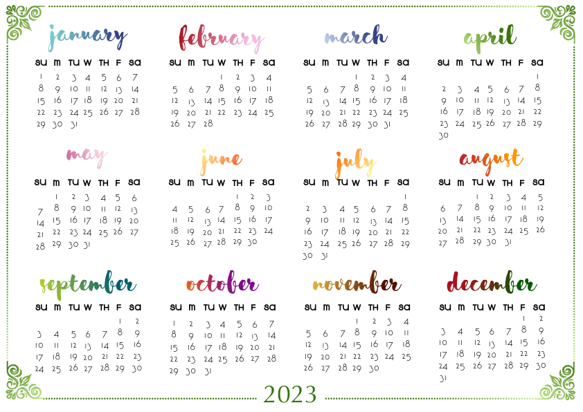 Open Window Calendar 2023