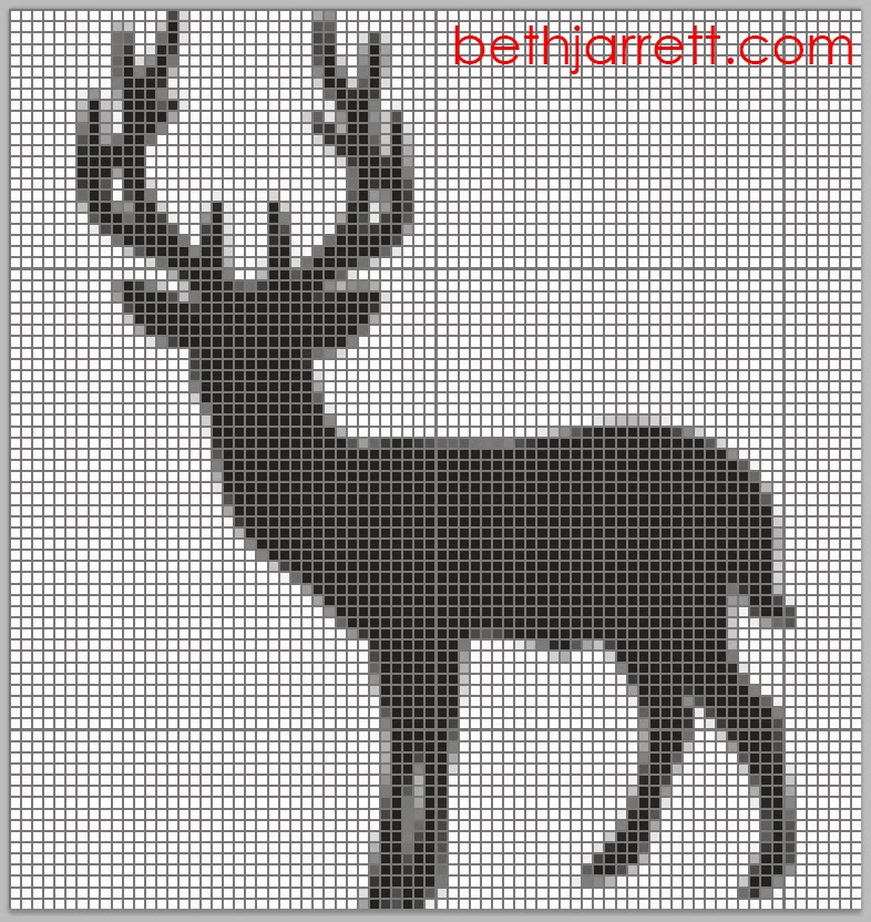 Free Printable Deer Cross Stitch Pattern » Scraps of Five