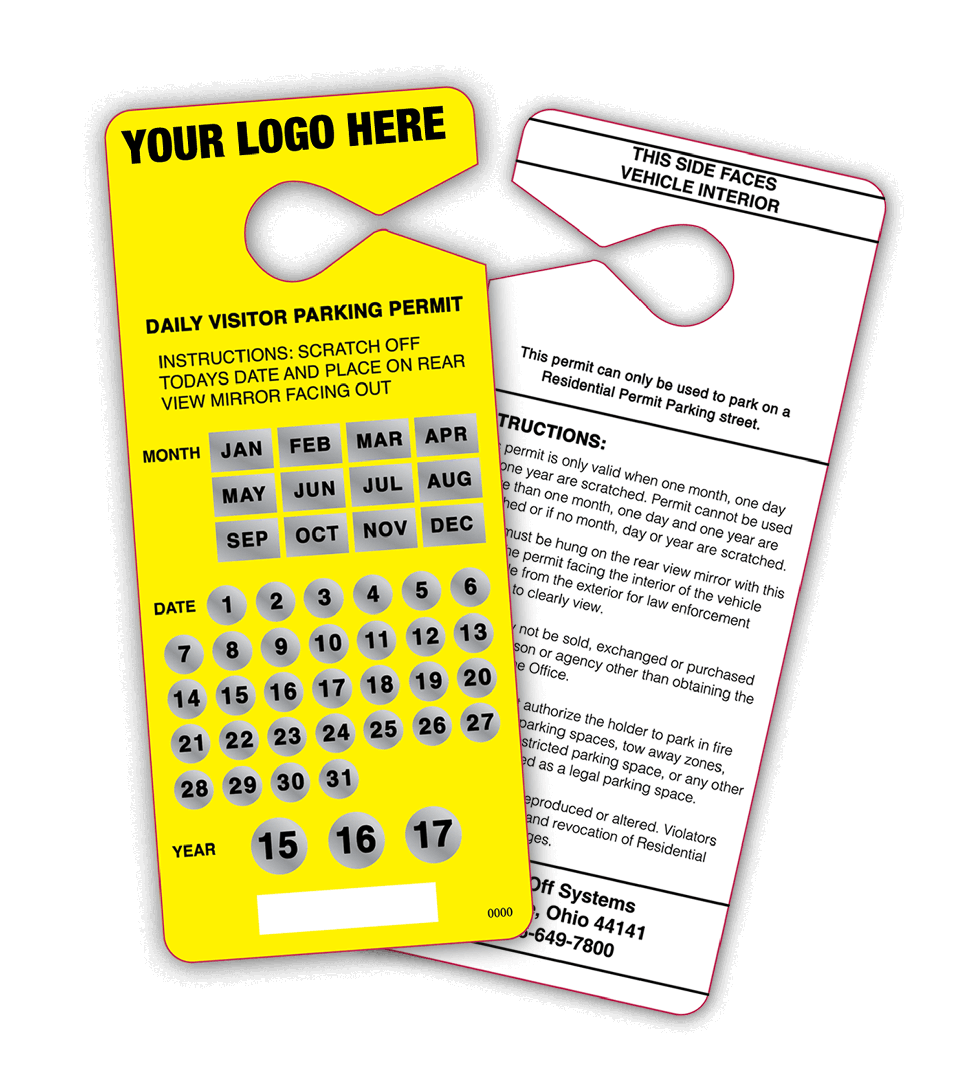 Scratch Off Parking Permits & Passes by Scratch Off Systems, Inc.
