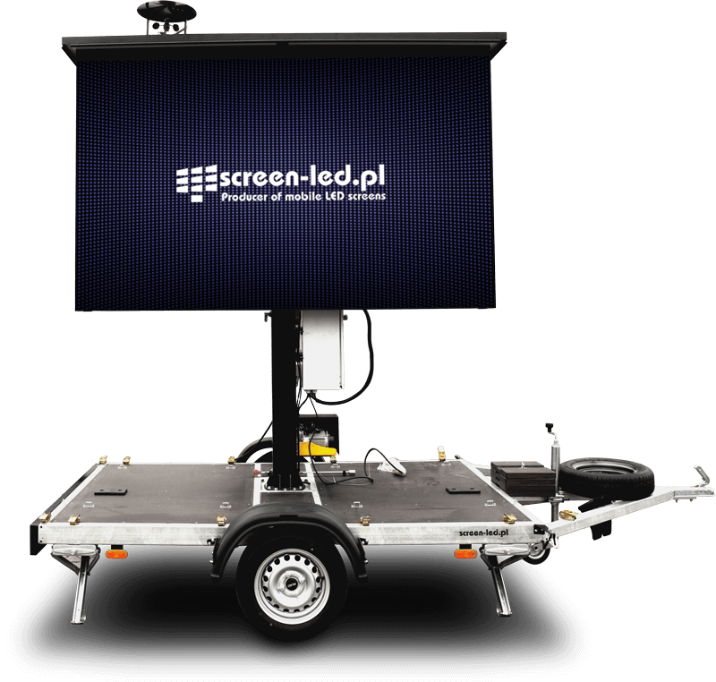 miniPlatformLED Lightweight, small LED screen trailer ScreenLED