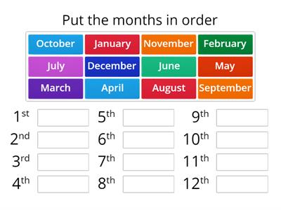months of the year memory game - Teaching resources
