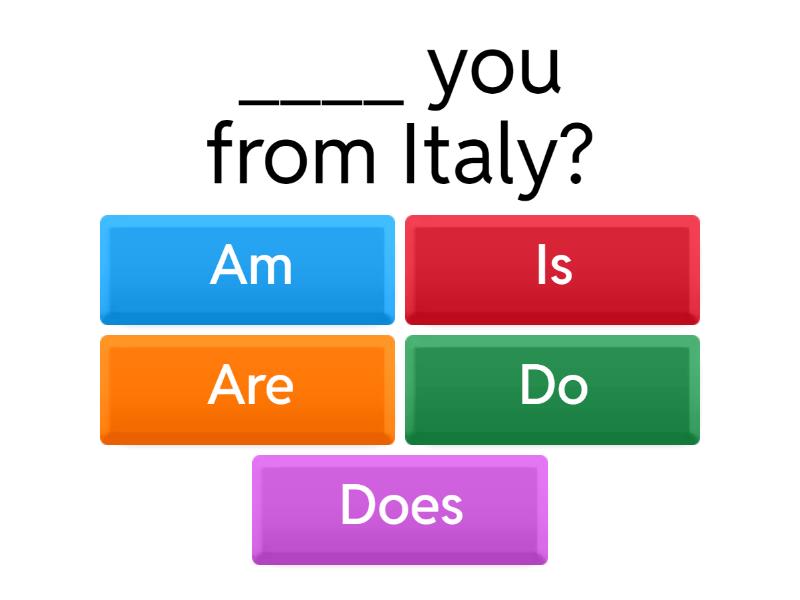 Be vs. Do/Does - Quiz